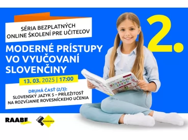 Moderné prístupy vo vyučovaní slovenčiny | 13.03.2025