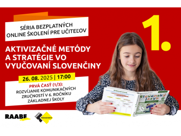 Aktivizačné metódy a stratégie vo vyučovaní slovenčiny | 26.08.2025
