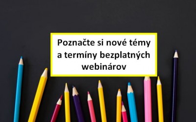 Tipy na nové bezplatné webináre