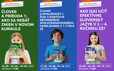 Septembrové online školenia pre učiteľov s novým kurikulom Septembrové online školenia pre učiteľov s novým kurikulom